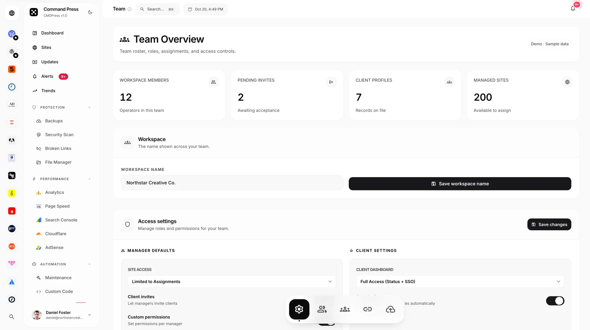 CMDPress team and client access for agencies